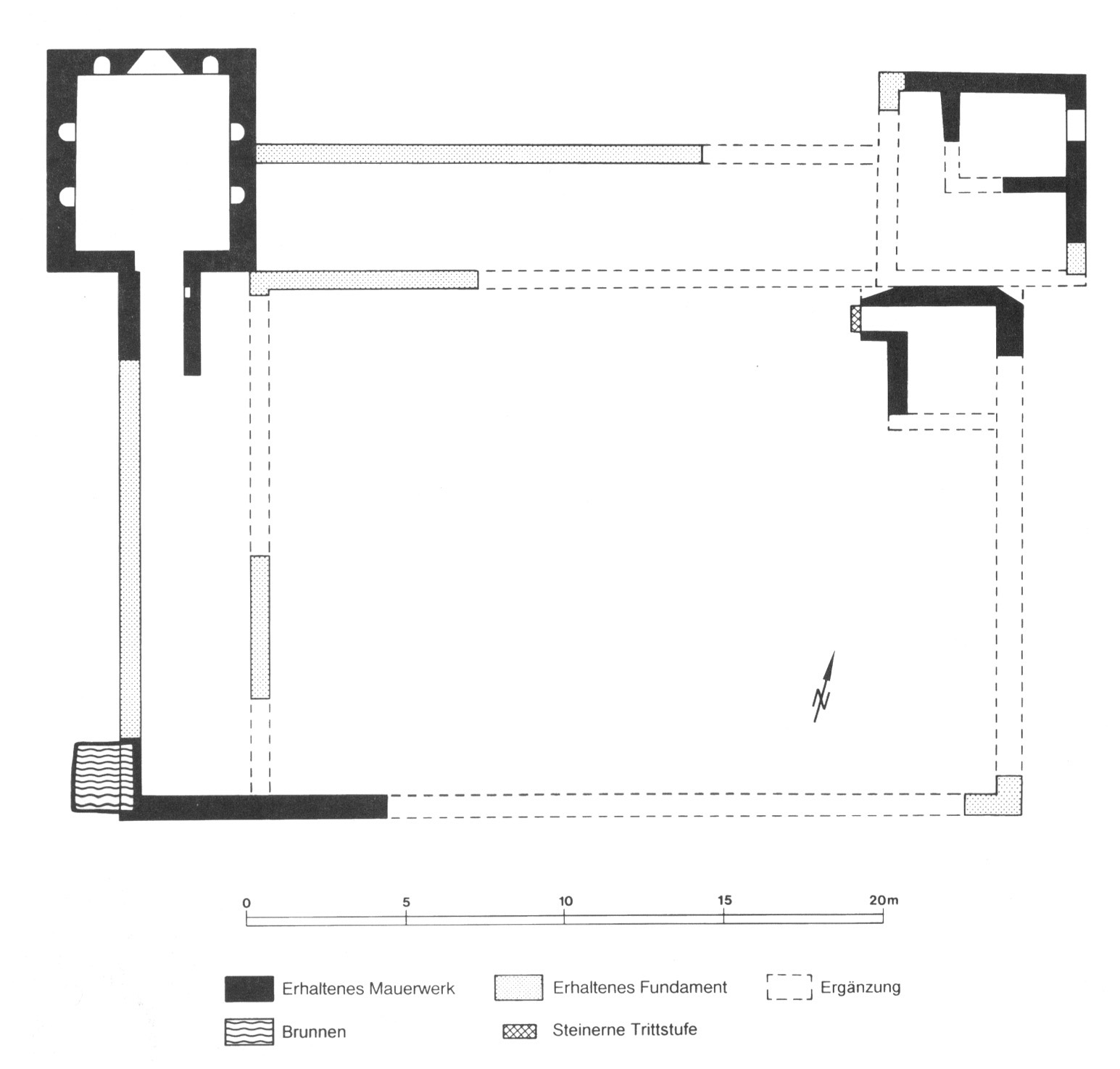 Grundriss der Villa rustica Karlsruhe-Durlach (© Landesamt für Denkmalpflege BW)