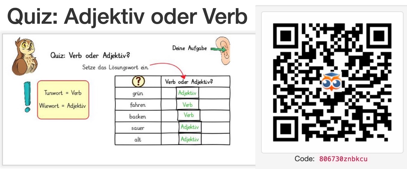 Quiz - Verb - Adjektiv