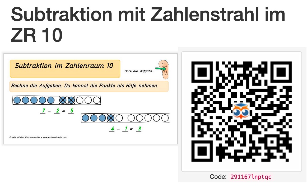 Subtraktion ZR 10