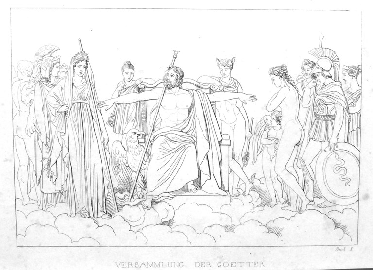 Die Götterversammlung - Vergil, Aeneis, 10. Buch - großes Bild